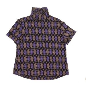 3/$25 Nicola Vintage Textured Metallic Shirt SZ L